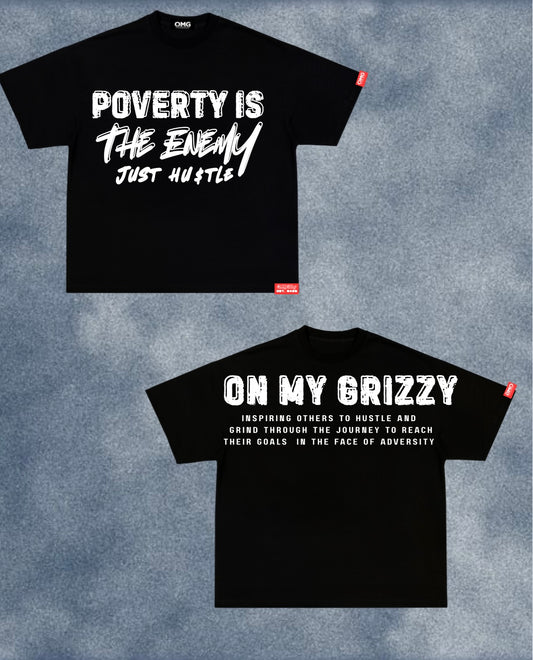 Black and white Poverty is the enemy Tee
